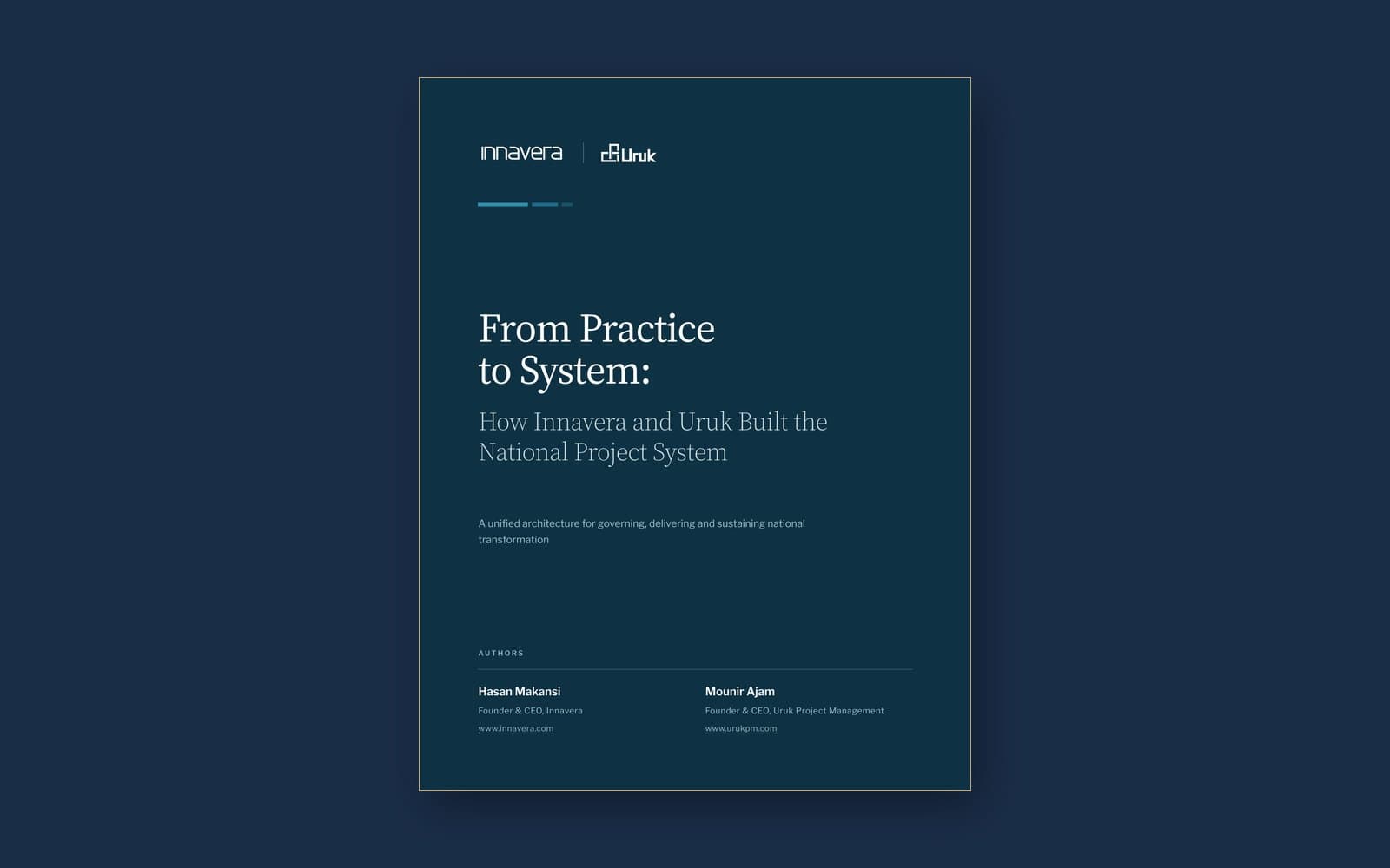 The National Project System: A Joint White Paper